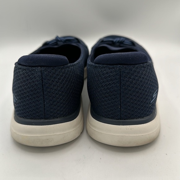 Skechers navy Flex Peony Goga Mat Flex Comfort air cooled sneakers, size 6.5 - Picture 3 of 8